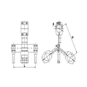 MGX 2/3 Y-Connector Clamps for Tubular Bus-Bar (N-SP109)